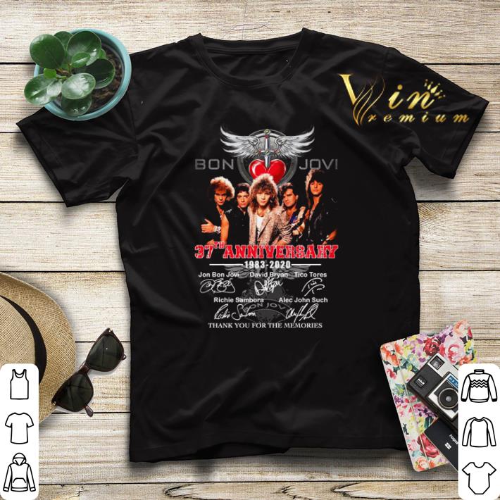 Bon Jovi 37th anniversary 1983 2020 thank you for the memories shirt 4 - Bon Jovi 37th anniversary 1983-2020 thank you for the memories shirt