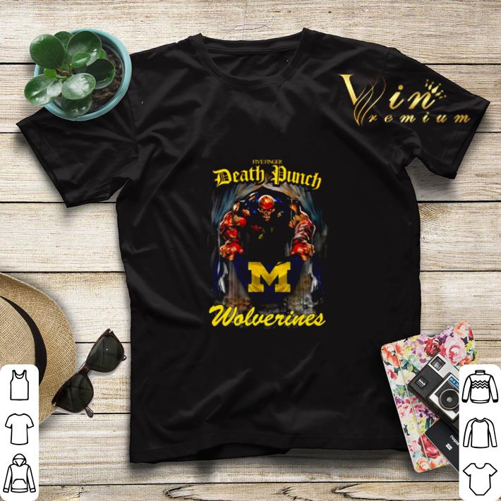 Five Finger Death Punch holding Michigan Wolverines flag shirt sweater 4 - Five Finger Death Punch holding Michigan Wolverines flag shirt sweater