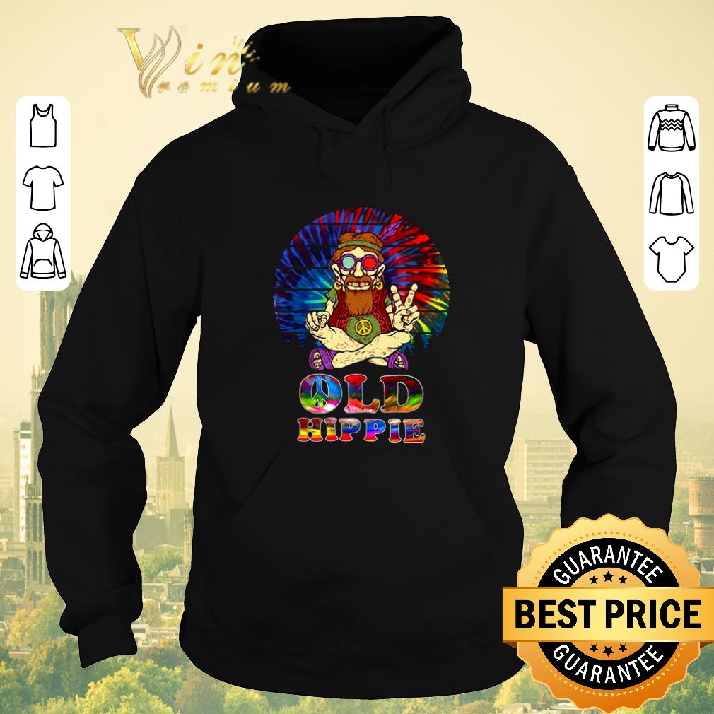 Funny Peace sign Old Hippie colorful shirt sweater 4 - Funny Peace sign Old Hippie colorful shirt sweater