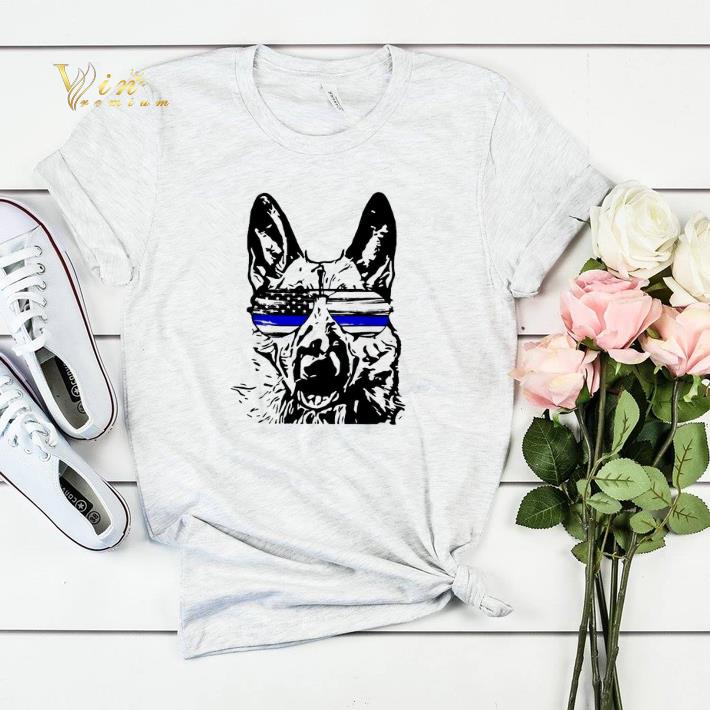 German Shepherd wear glasses Police American flag shirt sweater 4 - German Shepherd wear glasses Police American flag shirt sweater