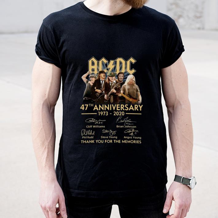 Great AC DC 47th anniversary thank you for the memories signatures shirt 4 - Great AC DC 47th anniversary thank you for the memories signatures shirt