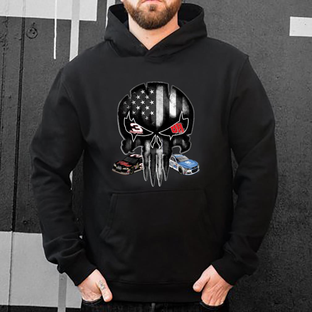 Great Austin Dillon and Alex Bowman signature Punisher American flag shirt 4 - Great Austin Dillon and Alex Bowman signature Punisher American flag shirt