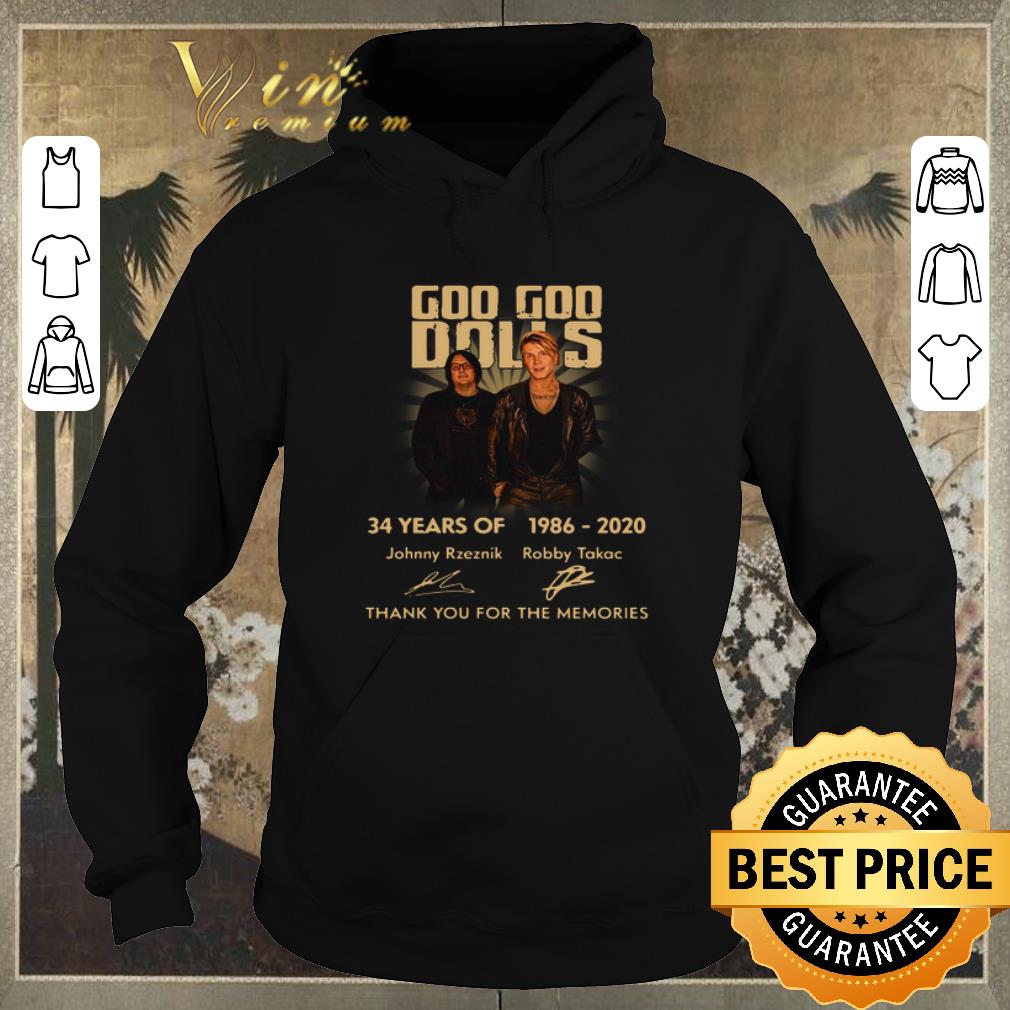 Hot Goo Goo Dolls 34 Years Of 1986 2020 Signatures shirt sweater 4 - Hot Goo Goo Dolls 34 Years Of 1986-2020 Signatures shirt sweater