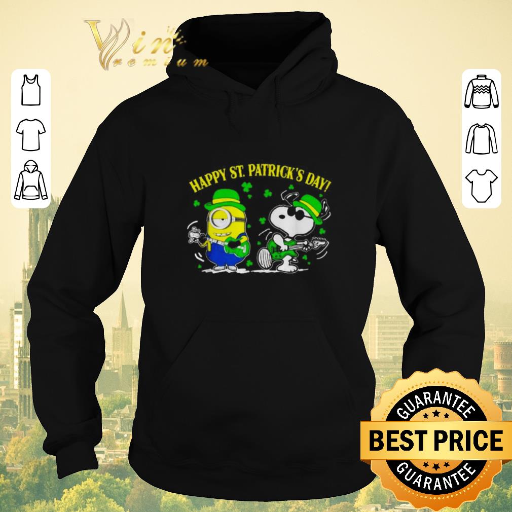 Hot Minion and Snoopy Happy St Patrick s Day shirt sweater 4 - Hot Minion and Snoopy Happy St. Patrick's Day shirt sweater