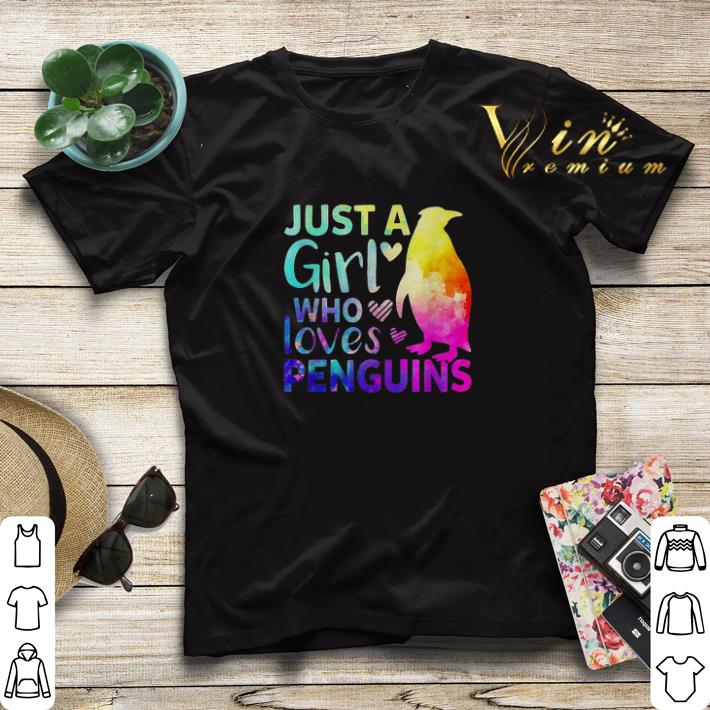 Just a girl who loves penguins colors shirt sweater 4 - Just a girl who loves penguins colors shirt sweater