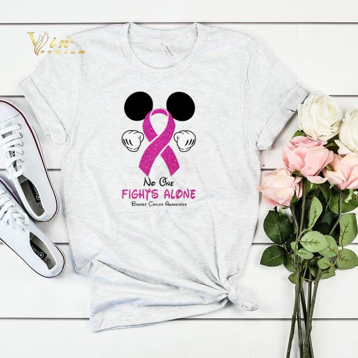 Mickey Mouse No One Fights Alone Breast Cancer Awareness shirt sweater 4 - Mickey Mouse No One Fights Alone Breast Cancer Awareness shirt sweater