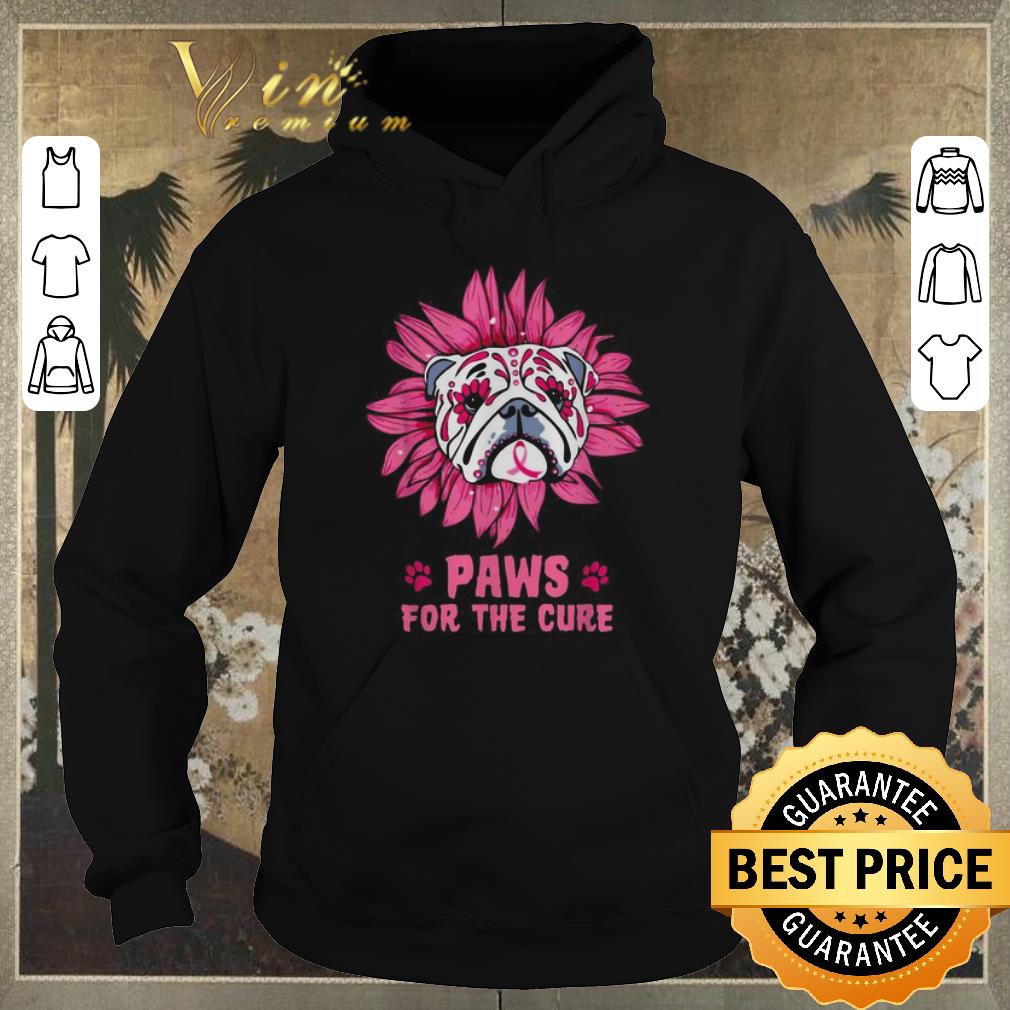 Nice Bulldog paws for the cure Breast Cancer Awareness shirt sweater 4 - Nice Bulldog paws for the cure Breast Cancer Awareness shirt sweater