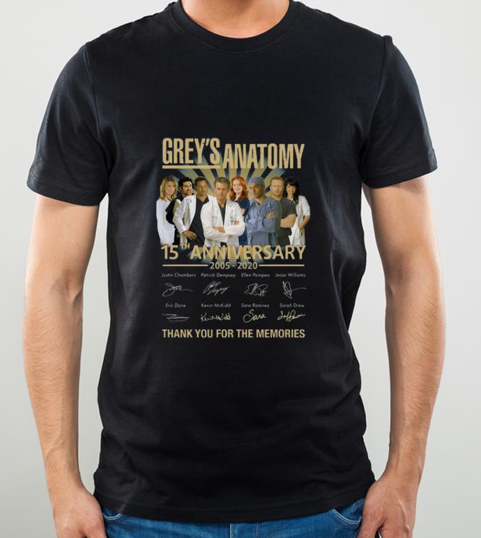 Nice Grey s Anatomy 15th anniversary 2005 2020 all characters thank signatures shirt 4 - Nice Grey’s Anatomy 15th anniversary 2005 2020 all characters thank signatures shirt