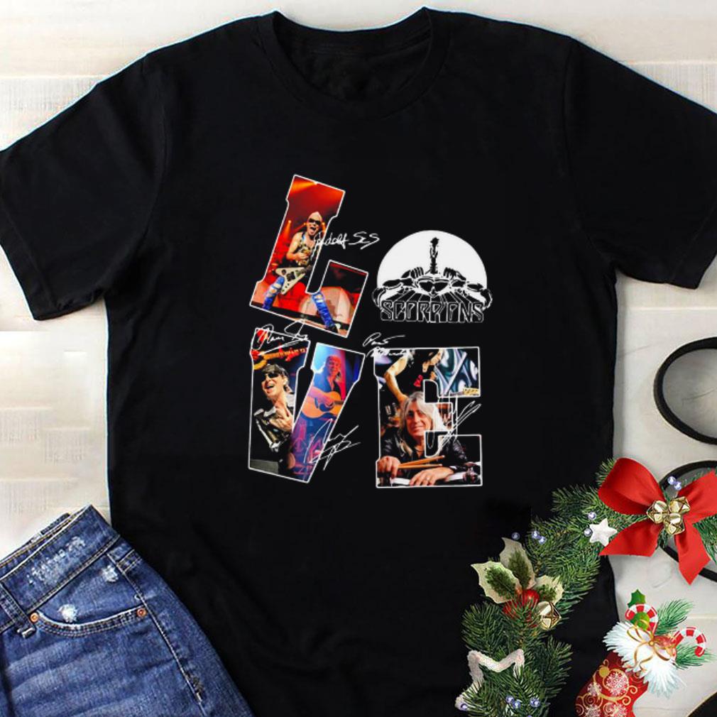 Nice Love Scorpions Hard Rock Band Signature shirt 1 - Nice Love Scorpions Hard Rock Band Signature shirt