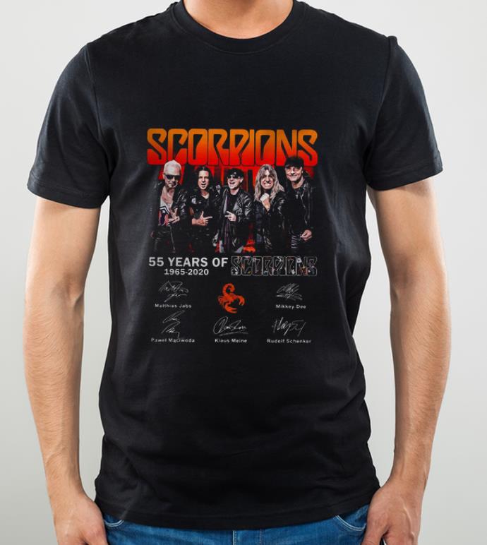 Official 55 years of Scorpions 1965 2020 signatures shirt 4 - Official 55 years of Scorpions 1965 2020 signatures shirt