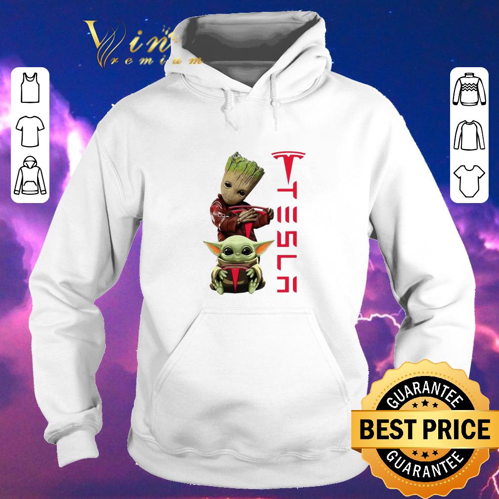 Official Baby Groot And Baby Yoda Tesla Star Wars shirt sweater 4 - Official Baby Groot And Baby Yoda Tesla Star Wars shirt sweater