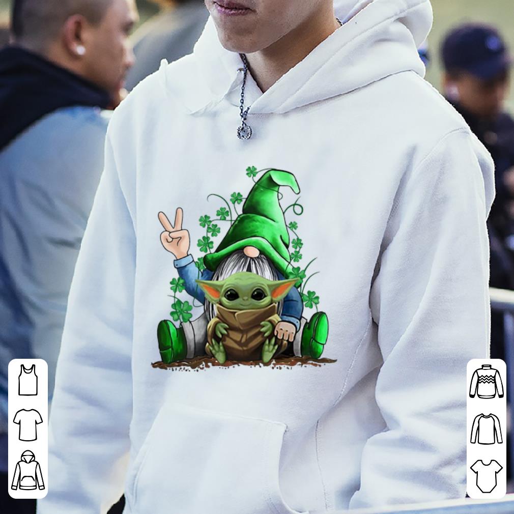 Official Gnomes Hug Baby Yoda Shamrock St Patrick s Day shirt 4 - Official Gnomes Hug Baby Yoda Shamrock St. Patrick's Day shirt
