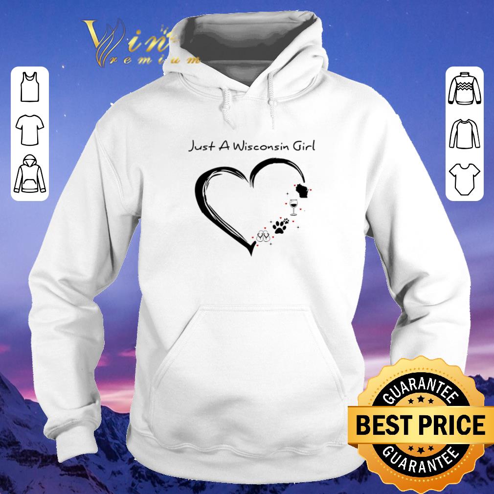 Official Just a wisconsin girl i love flip flop dog paw wine Wisconsin shirt 4 - Official Just a wisconsin girl i love flip flop dog paw wine Wisconsin shirt