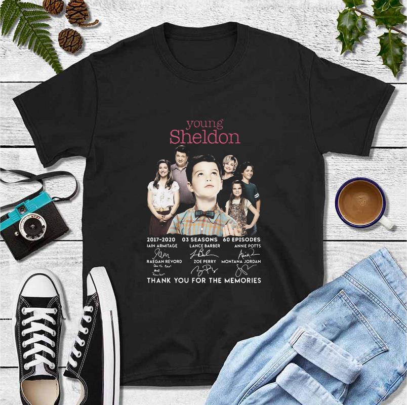 Official Young Sheldon Thank You For The Memories Signature shirt 4 - Official Young Sheldon Thank You For The Memories Signature shirt
