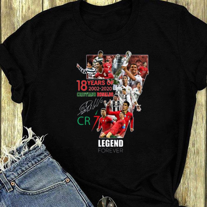 Original 18 Years of Cristiano Ronaldo 2002 2020 legend forever signatures shirt 4 - Original 18 Years of Cristiano Ronaldo 2002 2020 legend forever signatures shirt