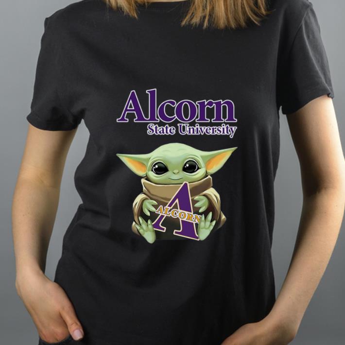 Original Baby Yoda Hug Alcorn State University shirt 4 - Original Baby Yoda Hug Alcorn State University shirt