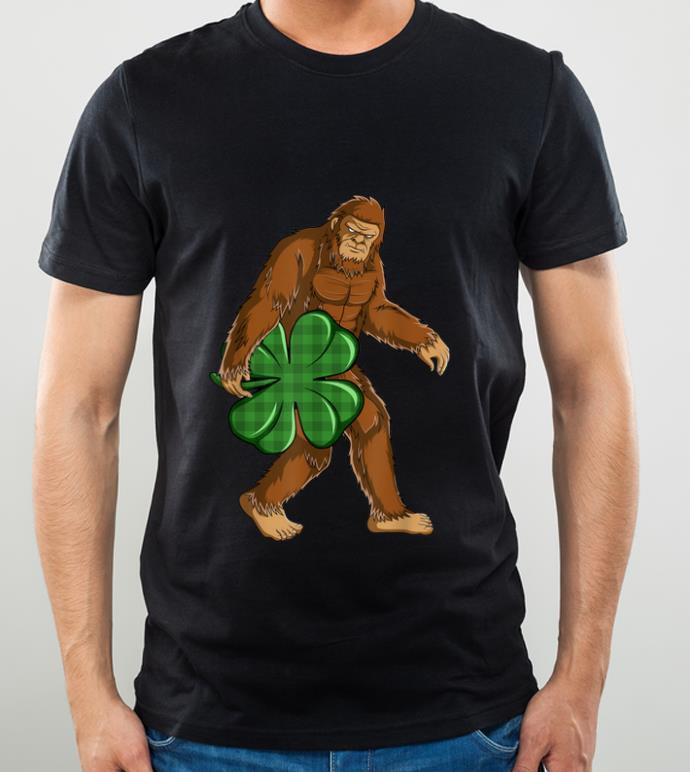 Original Bigfoot Shamrock Plaid St Patrick s Day Boys Kids Gift shirt 4 - Original Bigfoot Shamrock Plaid St Patrick's Day Boys Kids Gift shirt