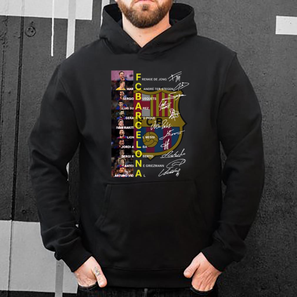 Original FC Barcelona Frenkie De Jong Lionel Messi Sergio Busquets Signatures shirt 4 - Original FC Barcelona Frenkie De Jong Lionel Messi Sergio Busquets Signatures shirt