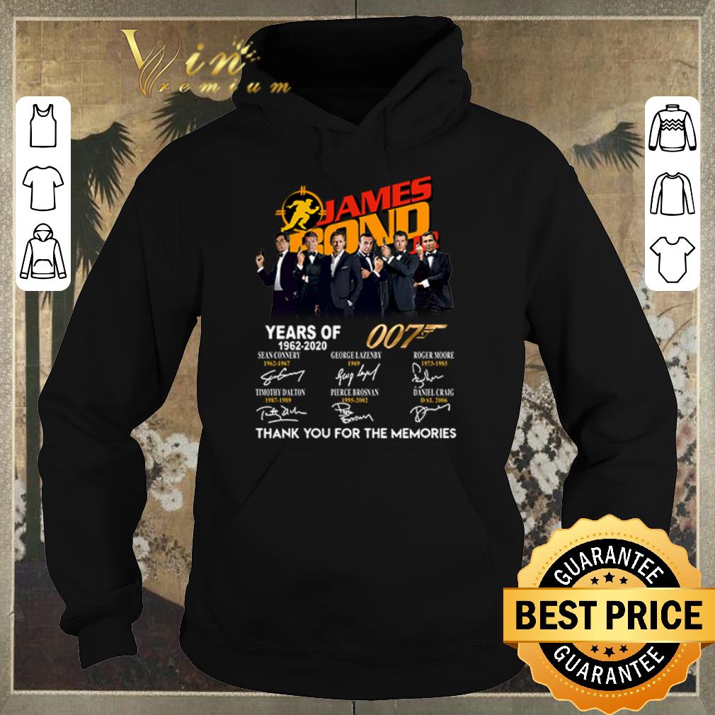 Original James Bond 007 Years of 1962 2020 thank you for the memories shirt sweater 4 - Original James Bond 007 Years of 1962 2020 thank you for the memories shirt sweater