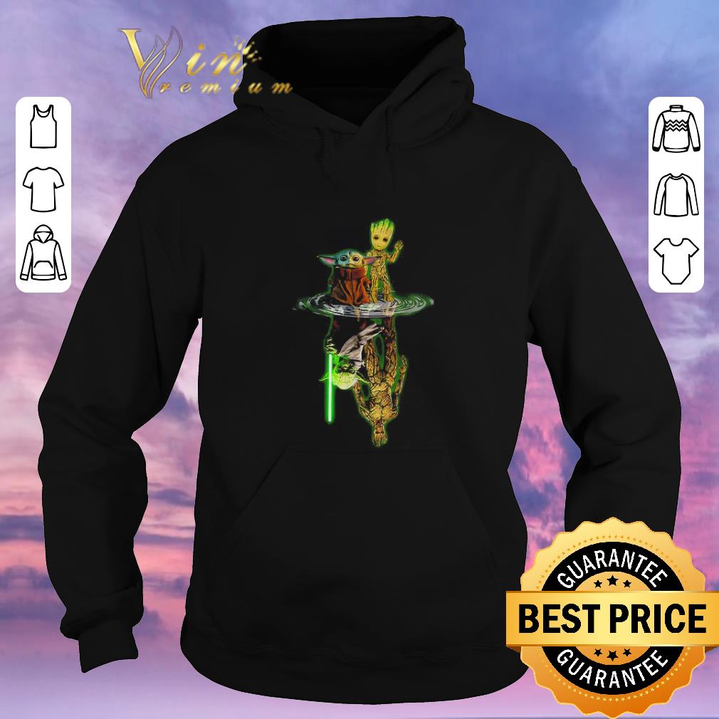 Original Star Wars Baby Yoda and Baby Groot water mirror reflection shirt sweater 4 - Original Star Wars Baby Yoda and Baby Groot water mirror reflection shirt sweater