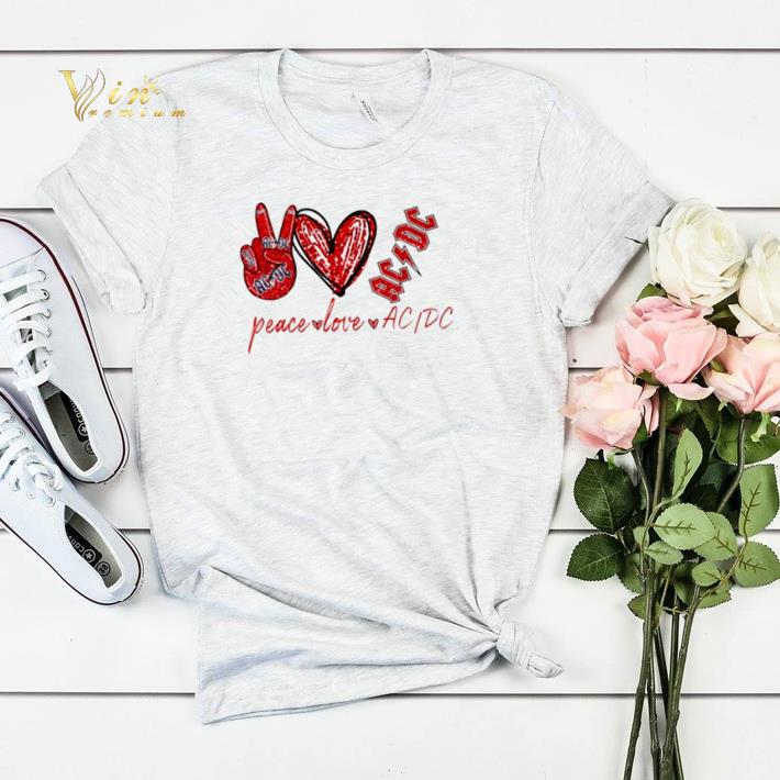 Peace love ACDC shirt sweater 4 - Peace love ACDC shirt sweater