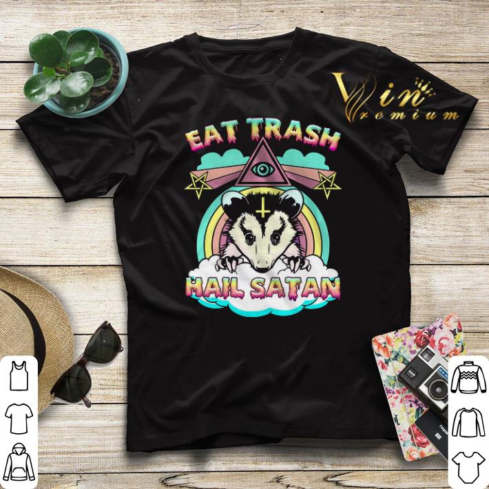 Possum Badger Eat Trash Hail Satan shirt sweater Possum Badger Eat Trash Hail Satan shirt sweater 4 - Possum Badger Eat Trash Hail Satan shirt sweater