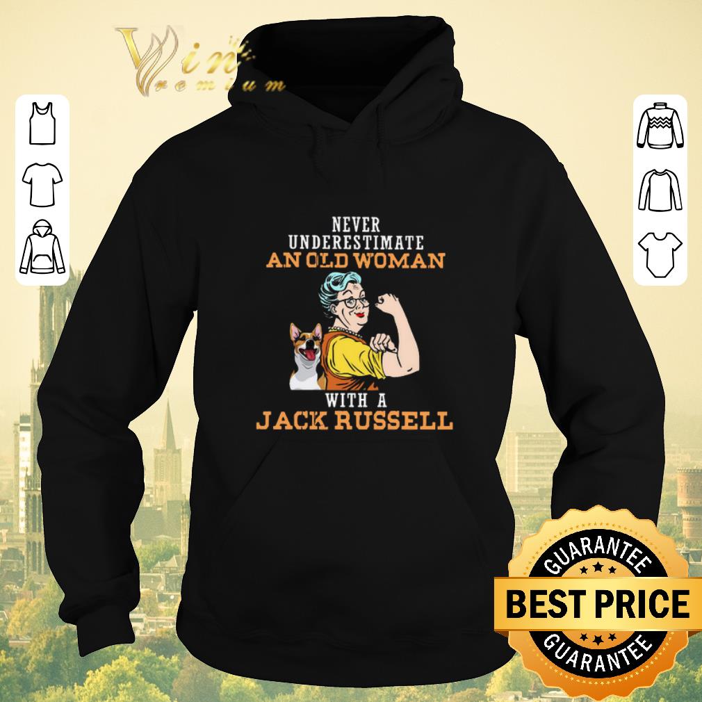 Premium An Old Woman with a Jack Russell shirt sweater 4 - Premium An Old Woman with a Jack Russell shirt sweater