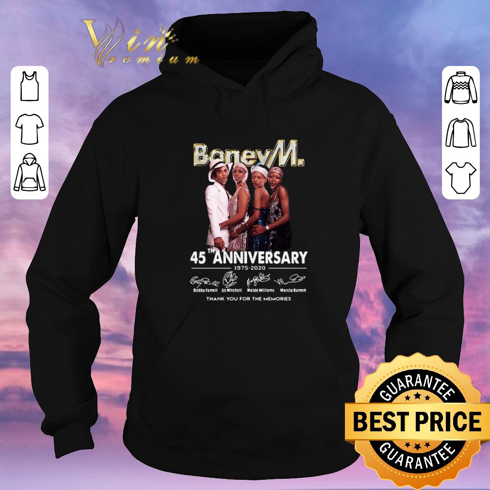 Premium Boney M 45th Anniversary 1975 2020 Thank You For The Memories shirt sweater 4 - Premium Boney M. 45th Anniversary 1975-2020 Thank You For The Memories shirt sweater