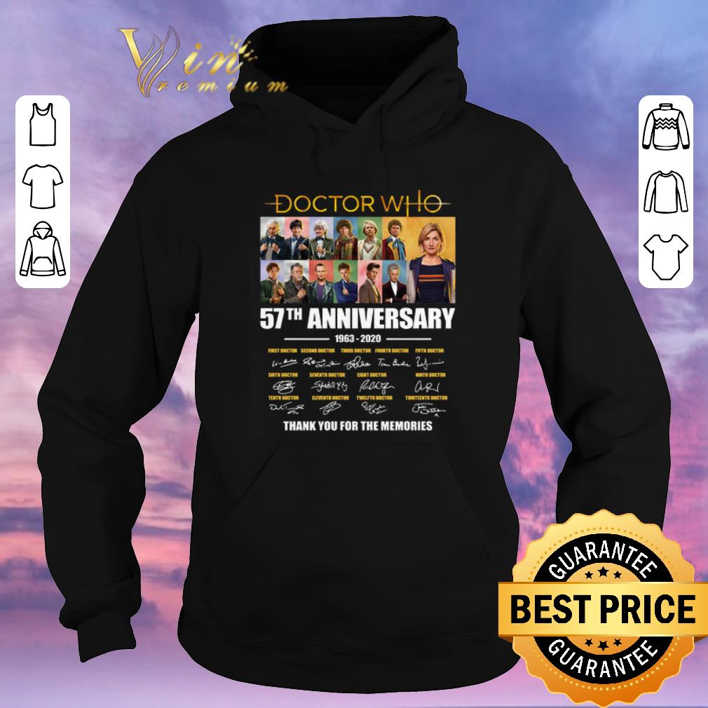 Premium Doctor Who 57th Anniversary 1963 2020 signed thank for memories shirt sweater 4 - Premium Doctor Who 57th Anniversary 1963-2020 signed thank for memories shirt sweater