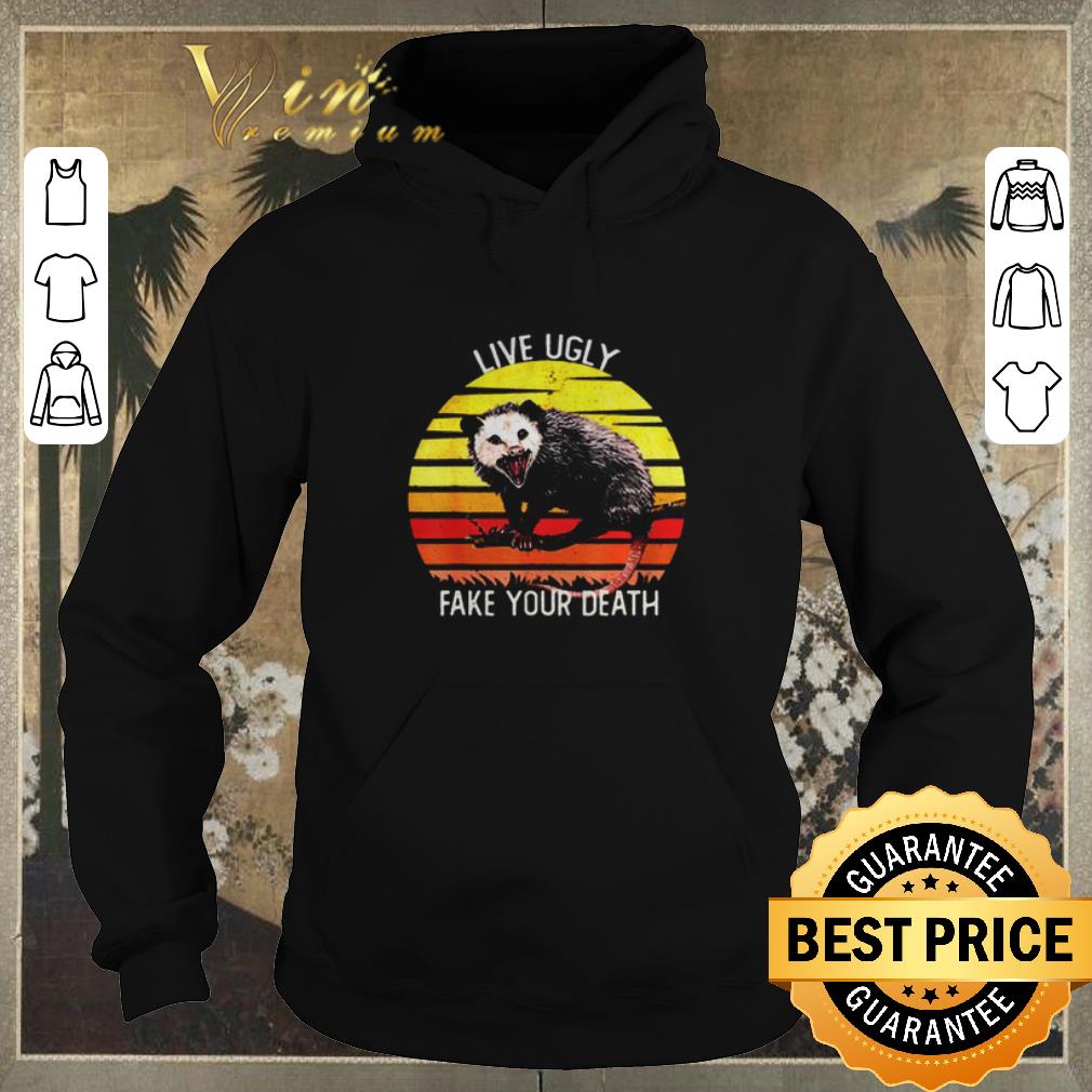 Premium Live Ugly Fake Your Death Opossum Sunset shirt sweater 4 - Premium Live Ugly Fake Your Death Opossum Sunset shirt sweater