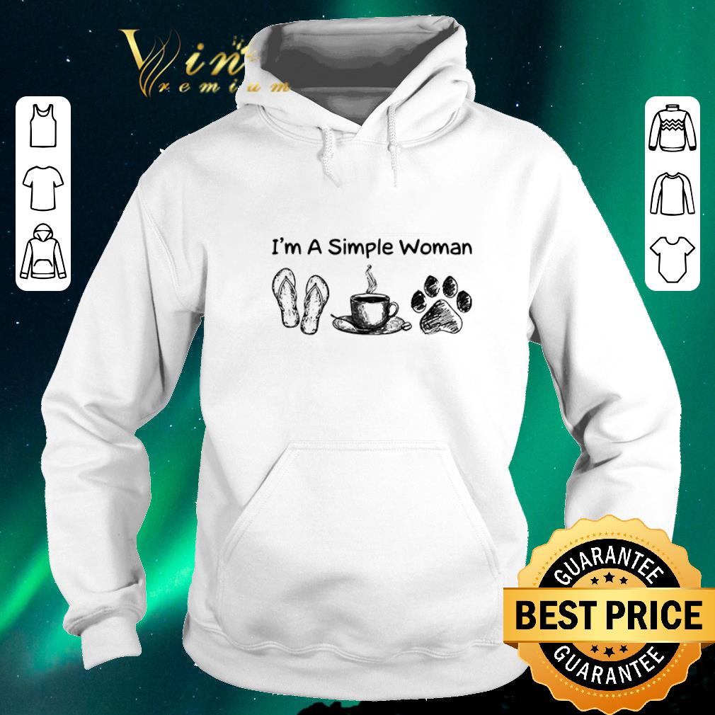 Pretty I’m a simple woman I like flip flop coffee and paw dog shirt sweater Pretty I m a simple woman I like flip flop coffee and paw dog shirt sweater 4 - Pretty I’m a simple woman I like flip flop coffee and paw dog shirt sweater