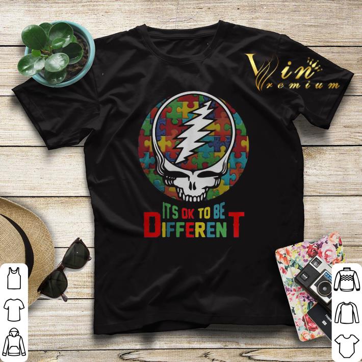 Skull Autism It s Ok To Be Different shirt 4 - Skull Autism It’s Ok To Be Different shirt