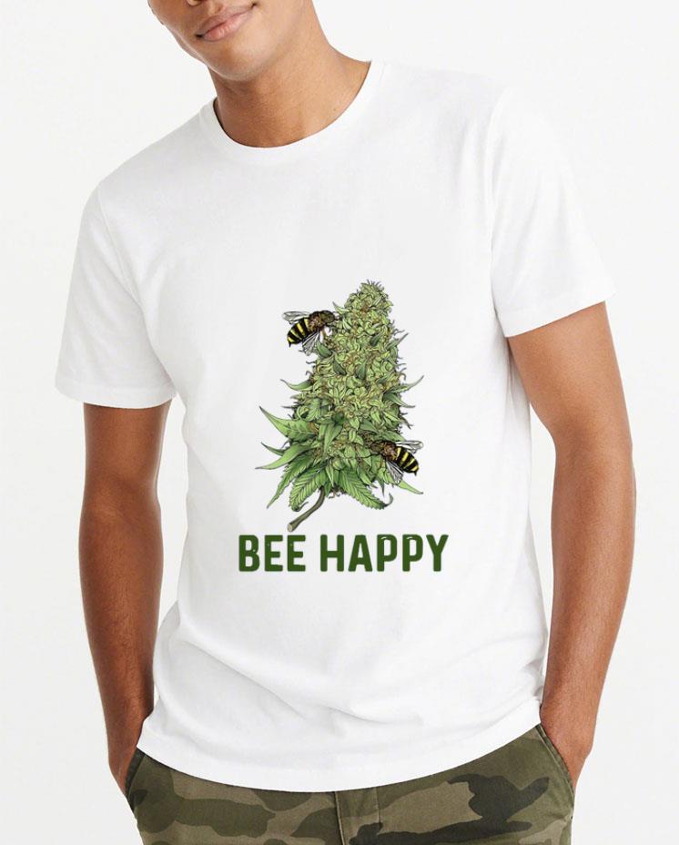 Top Bees Cannabis Bee Happy shirt 4 - Top Bees Cannabis Bee Happy shirt