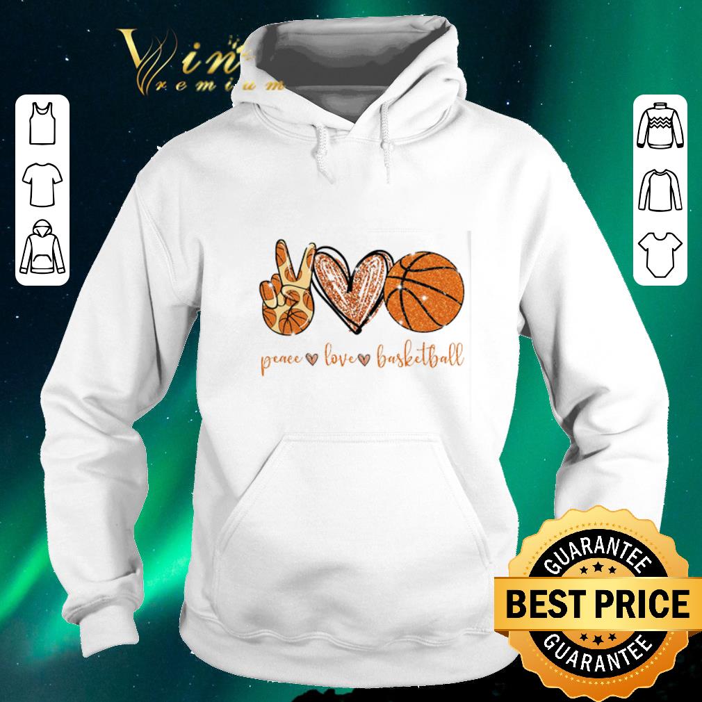 Top Glitter Peace Love Basketball shirt sweater 4 - Top Glitter Peace Love Basketball shirt sweater