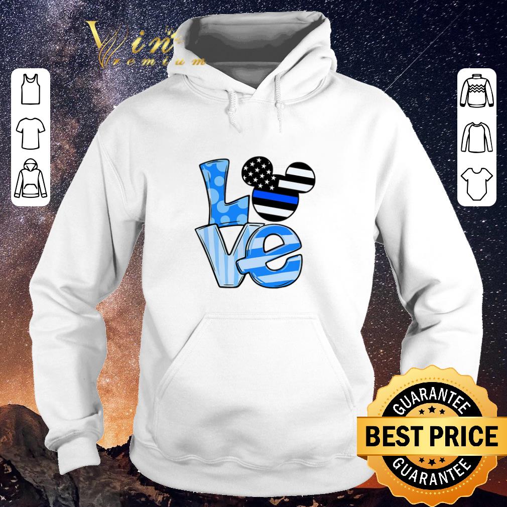 Top Mickey Mouse Love Thin Blue Line Flag shirt sweater 4 - Top Mickey Mouse Love Thin Blue Line Flag shirt sweater