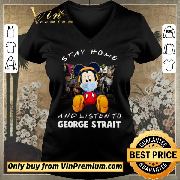 Hot Mickey Mouse Mask Stay Home And Listen To George Strait shirt sweater