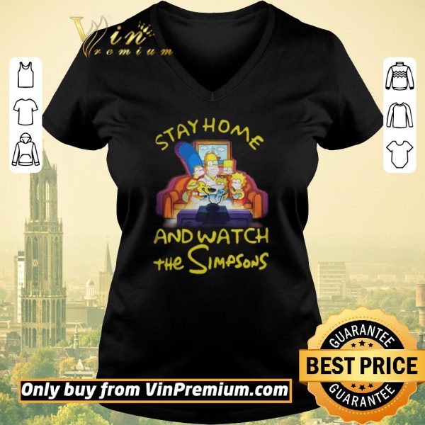 Pretty Stay home and watch the Simpsons on the sofa shirt sweater