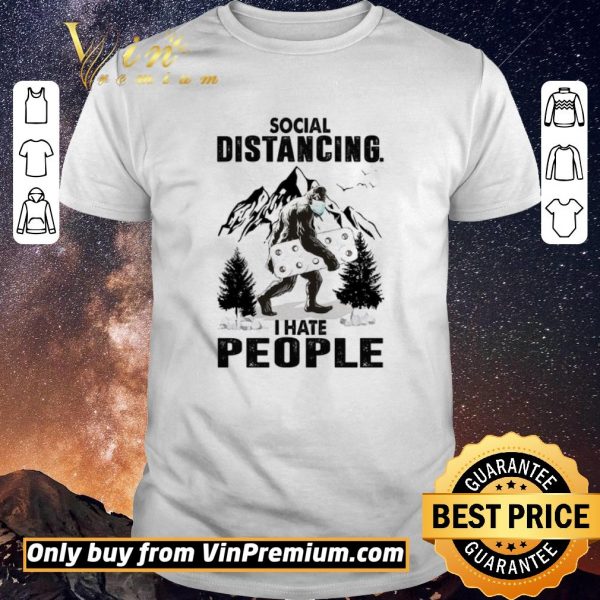 Hot Bigfoot Mask Paper Toilet Social Distancing I Hate People shirt sweater