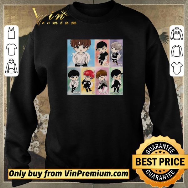 Premium Chibi BTS band member shirt sweater