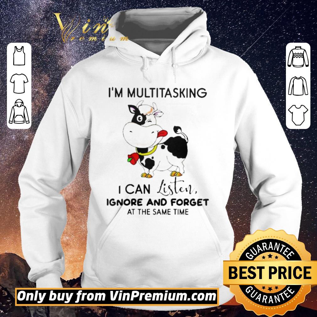 Funny Cow Im multitasking I can listen ignore and forget at the same time shirt sweater 12023cd2 funny cow im multitasking i can listen ignore and forget at the same time shirt sweater 4 - Funny Cow Im multitasking I can listen ignore and forget at the same time shirt sweater