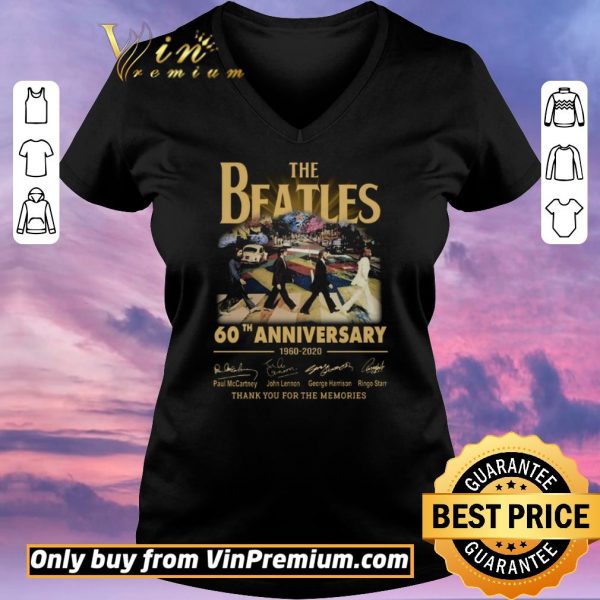 Official The Beatles 60th Anniversary 1960 2020 Signature Thank You For The Memories shirt sweater