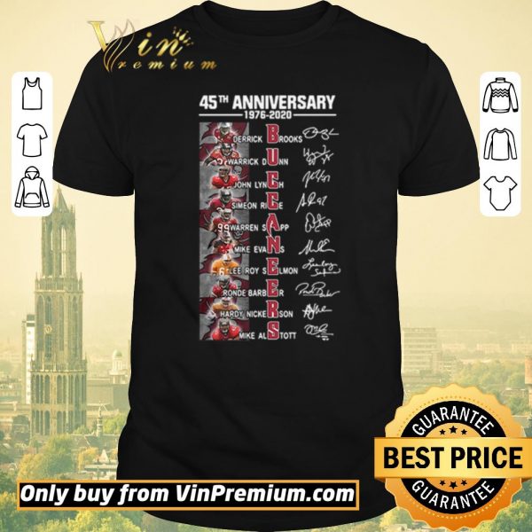 Premium Tampa Bay Buccaneers 45th anniversary 1976 2020 players signatures shirt sweater