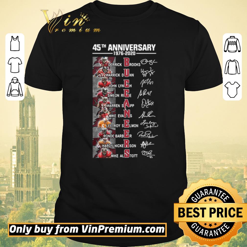 Premium Tampa Bay Buccaneers 45th anniversary 1976 2020 players signatures shirt sweater