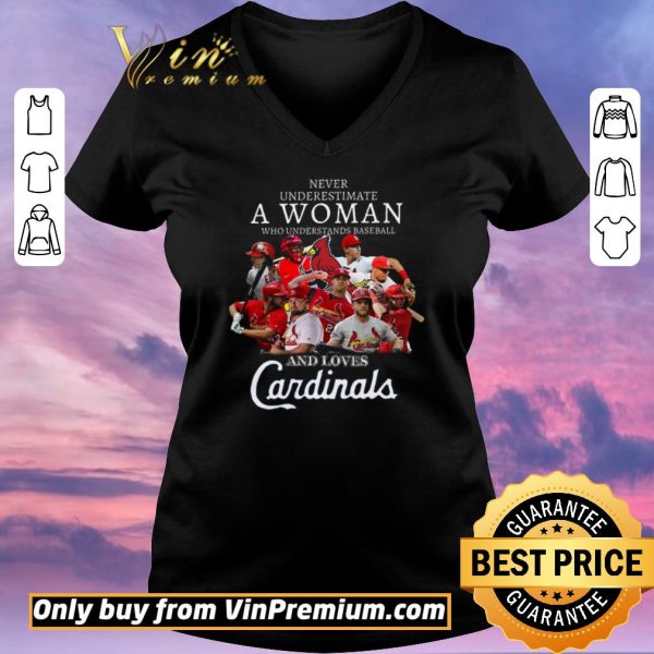 Nice Never Underestimate A Woman Who Understand Baseball And Love Cardinals shirt sweater