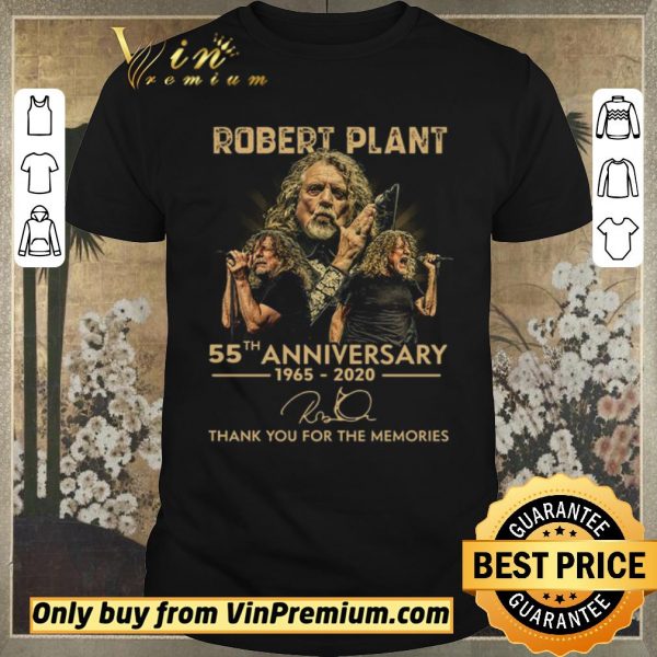 Awesome Robert Plant 55th Anniversary 1965 2020 Signature Thank You For The Memories shirt sweater