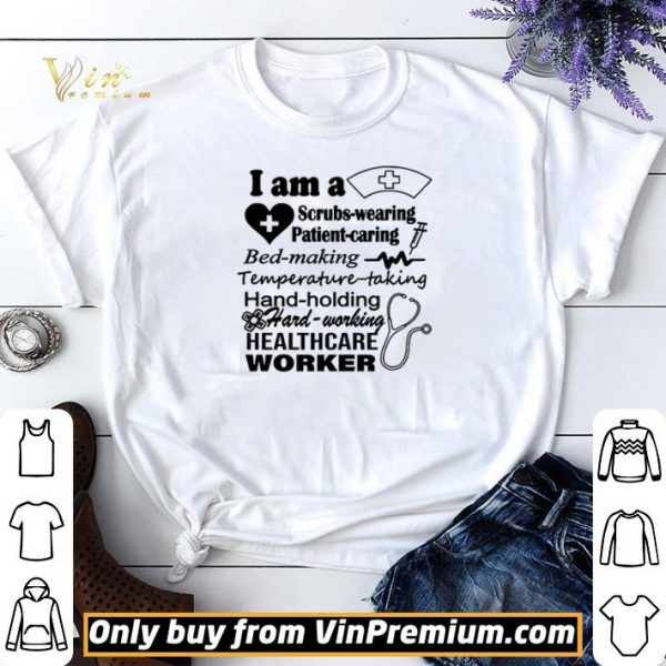 Scrubs Wearing Patient Caring Bed Making Temperature Taking Hand Holding Hard Working Healthcare Wo shirt sweater