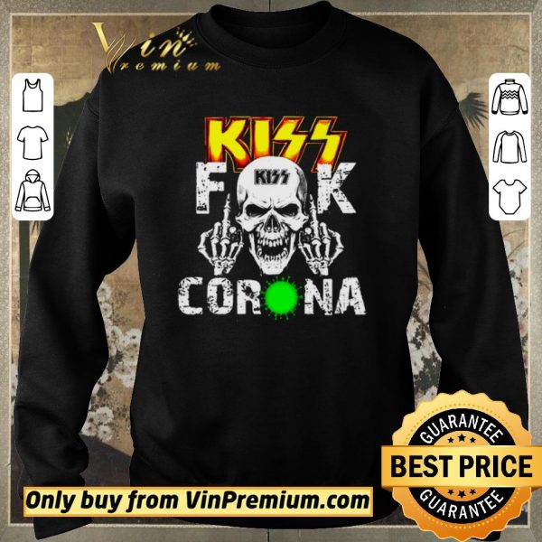 Original Skull Kiss fuck coronavirus shirt sweater