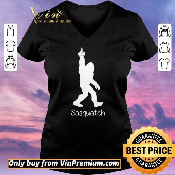 Pretty Bigfoot Middle Finger Black Sasquatch shirt sweater