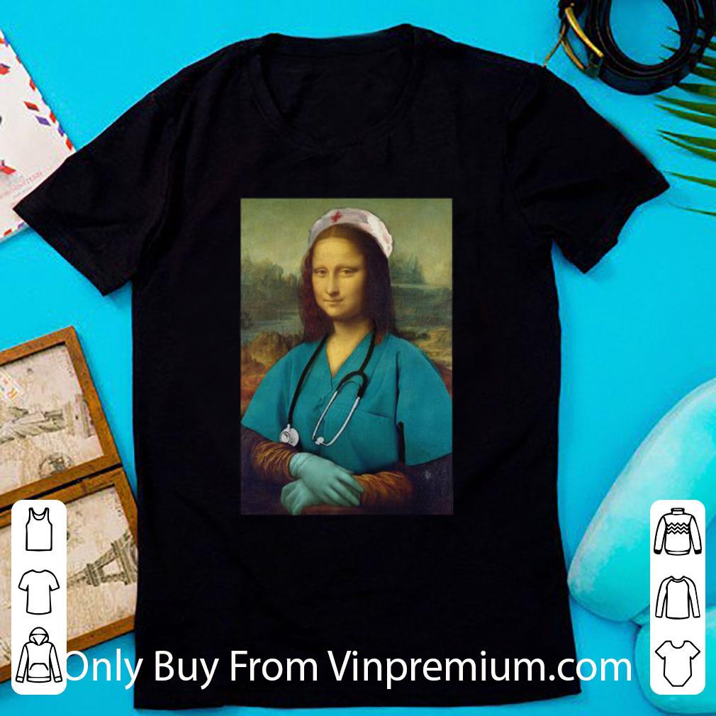 Premium Mona Lisa Mashup Nurse Covid-19 shirt