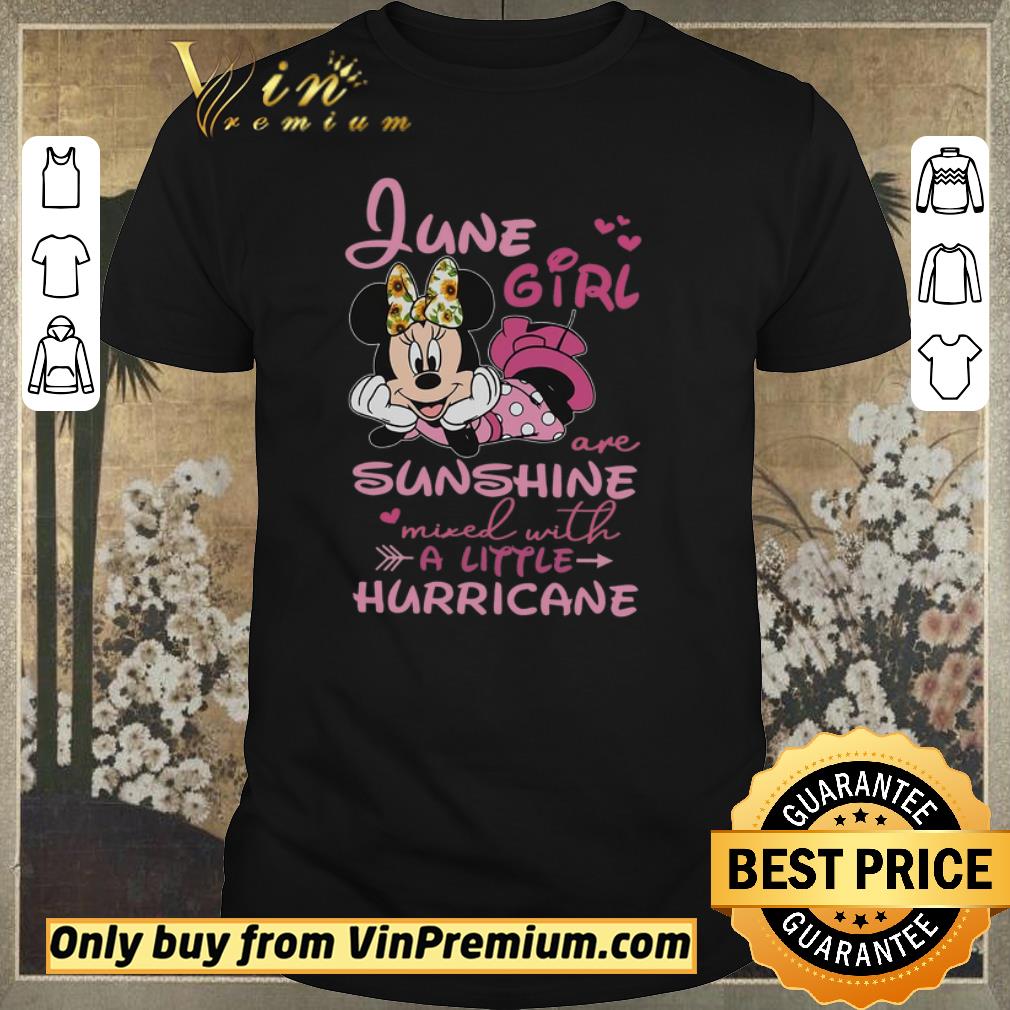 Funny Mickey Mouse June Girl Are Sunshine Mixed With A Little Hurricane shirt sweater